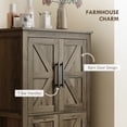 thumbnail image 6 of HOMCOM 43" Bathroom Cabinet, Freestanding Cabinet with Shelves, Brown, 6 of 8