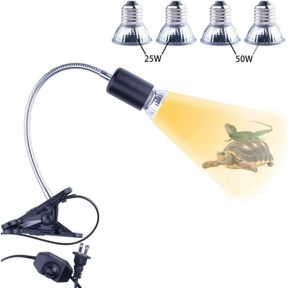 Reptile heat lamp, UVB bulb, UVB light for reptiles, UVA/UVB lamp for reptiles, heat lamp for aquatic turtles, heat lamp holder and switch