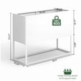 thumbnail image 2 of AwayHome 30.5"H x 15"W x 38"L Outdoor Raised Metal Planter Box with Legs,All-Weather Rectangular Outdoor Flower Box,White, 2 of 7