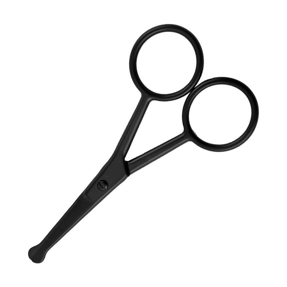 Mozhitti Scissors Rounded Tip Scissors Facial Hair Scissors Stainless Steel Blunt Tip Scissor For Eyebrows Nose Moustache Beard Grooming