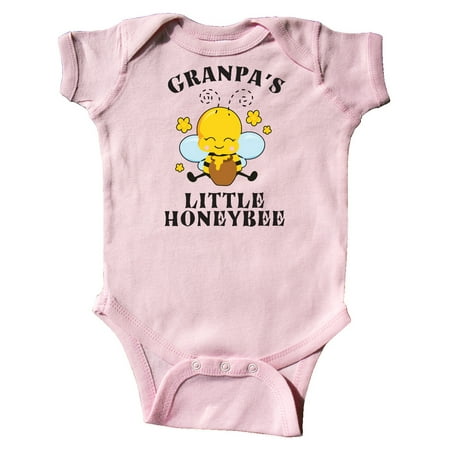 

Inktastic Cute Bee Granpa s Little Honeybee with Stars Gift Baby Boy or Baby Girl Bodysuit