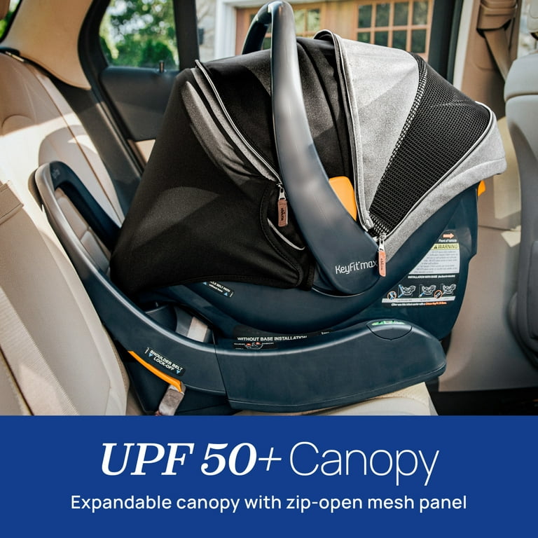 Chicco KeyFit® Max Zip ClearTex® Extended-Use Infant Car Seat and Stay-in-Car Base - Apex (Black)
