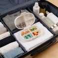 thumbnail image 4 of Lunxisen 2 Pcs Moisture Proof Mini Organizer Box Portable Travel Storage Removable Containers Weekly Grids, 4 of 8