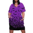 thumbnail image 1 of Vestido largo holgado con bolsillos para mujer traje de graduación color morado, 1 of 6