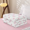 thumbnail image 5 of Erosebridal Pink Polka Dot Zipper Queen Comforter Set with Fitted Sheet and 2 Pillowcases,Ivory Round Spot Sweet Pastel Girl Zipper Bedding Set For Girls,Pink Reversible,4-Piece, 5 of 7