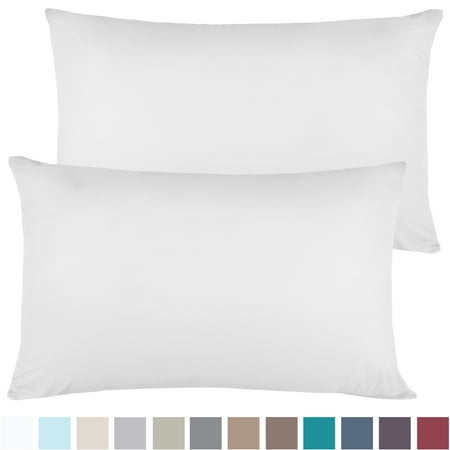 Luxury Pillowcases - Empyrean Bedding Hotel Luxury Set of 2 Pillowcases - Premium Ultra-Soft Microfiber - Hypoallergenic & Breathable Design - Silver Light Gray
