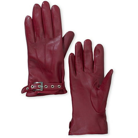 Leather Buckle Gloves