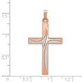 thumbnail image 2 of 14K Rose Gold Rhodium Cross Pendant, 2 of 2