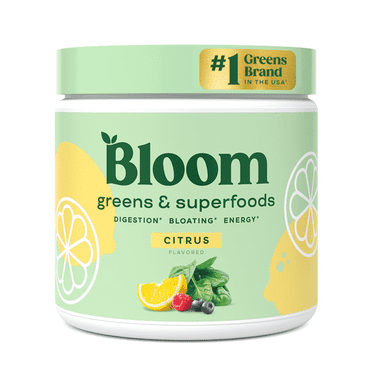 Bloom Nutrition Greens & Superfoods Powder, for Digestive Health, Citrus, 30 Servings