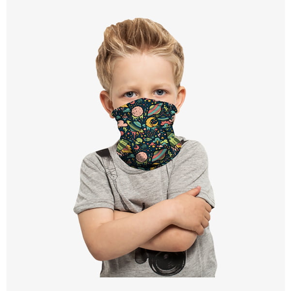 Kids Neck Gaiters Face Covering Bandana Face Scarf Headband 4pcs 