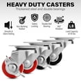 thumbnail image 2 of 1 Inch Heavy Duty Casters Set of 2, Lockable Plate Caster Wheels with Brakes Scratch Resistant & 360 Degree Rotatable, 200 lbs Load Capacity - Ideal for Any Floor (1 x Swivel & 1 x Brakes), 2 of 8