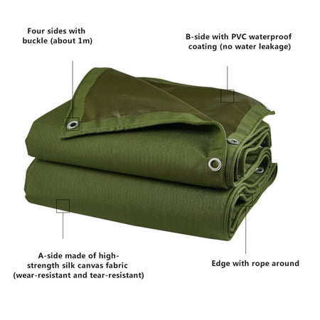 Comaie Heavy Duty Tarps Waterproof Ground Tent Trailer Cover Tarpaulin ...