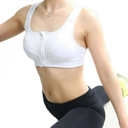 

Brand Clearance! Zipper Cozy Gym Sports Push Up Bras Women Underwear No Rims Fitness Running Shockproof Seamless Bra Top