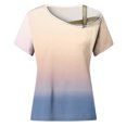 thumbnail image 4 of Yuyuzo Pulls pour Femmes Manches Courtes Haut Tricoté Couleur Unie Col Rond Léger Vêtements d'Été, 4 of 4