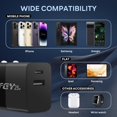 thumbnail image 5 of FGY 25W 2-Port Wall Charger Charging Adapter for iPhone, Samsung, AirPods - Black 2PCS, 5 of 8