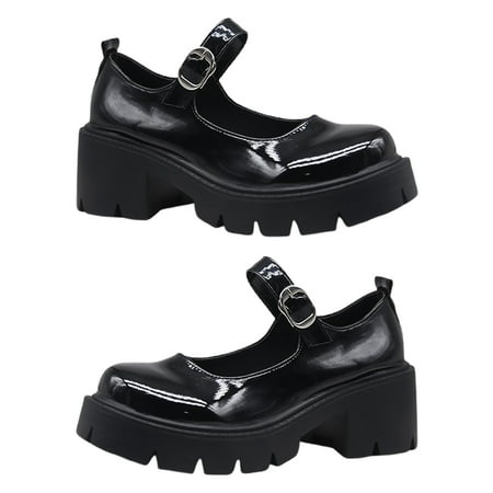 Buckle Lolita Shoes Buckle High Heels Woman Gifts Shoes for Women Spring Chunky Heels Women s Office Miss