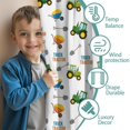 thumbnail image 3 of Blackout Kids Curtains,Cartoon Tractors Wheelbarrows White Pattern Childrens Insulated Curtains Set Of 2,Bedroom Essentials,Toddler Room Decor 42"x54", 3 of 5