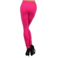 thumbnail image 3 of Women Fleece Lined Leggings Sports Gym Yoga Pants - (Fuchisa), 3 of 5