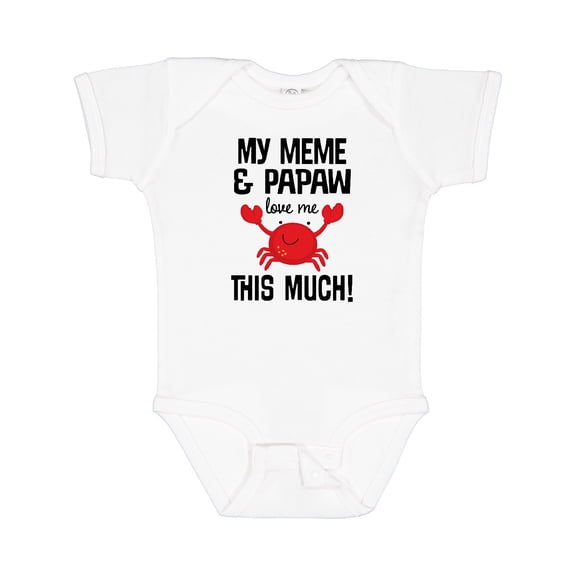 Inktastic Meme and Papaw Grandchild Boys or Girls Baby Bodysuit