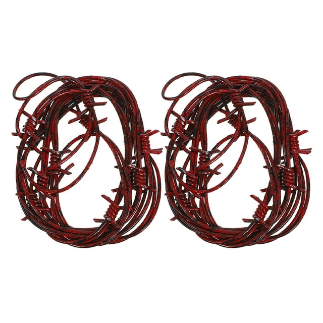 2pcs Plastic Barbed Wire Barbed Wire Prop Barbwire Barb Wire Western Decor For Home Plastic Fake Barb Wire Western Centerpieces For Tables