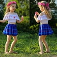 thumbnail image 4 of Girls Swimsuit Mirabel Swimwear Princess Off Shoulder Ruffle Two Piece Bathing Suit With Cap, 4 of 6