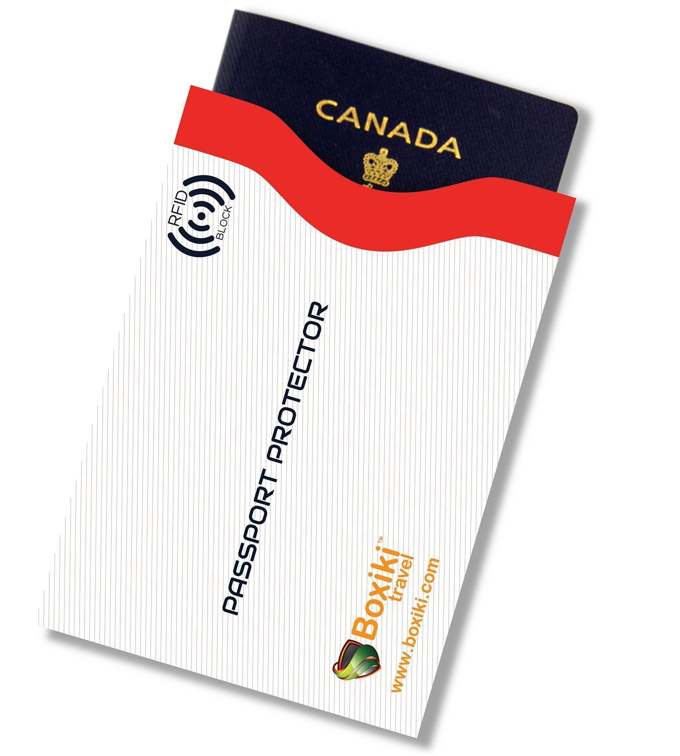 Set of 5 Passport Sleeves RFID Blocking Sleeves Identity Theft Prevention RFID Blocking Envelopes by Boxiki Travel Set with Color Coding White 