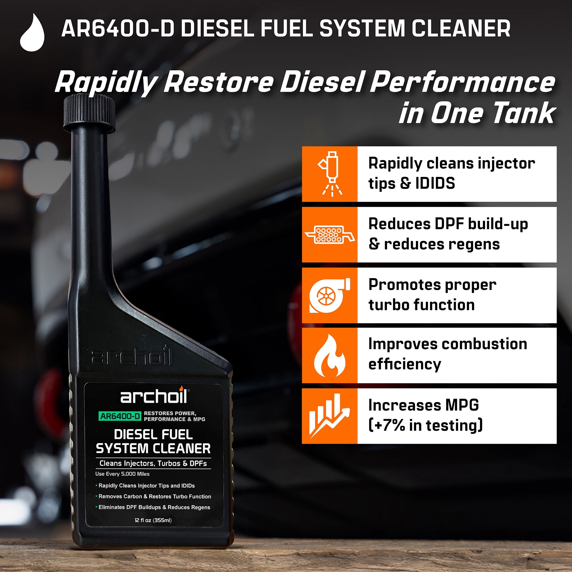 Archoil AR6400-D Diesel Fuel System Cleaner (Four Pack) - Cleans