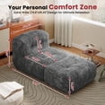 thumbnail image 2 of Centilab Big Bean Bag Chairs, Adults Bean Bag Lounger Sofa with Memory Foam Filled, Bean Bag Couch for Living Room Bedroom Lounge, Ergonomic Support, Gray, 2 of 8
