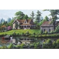 thumbnail image 2 of Saunders, Bill 18x13 Black Ornate Wood Framed with Double Matting Museum Art Print Titled - Reflections of Spring, 2 of 4