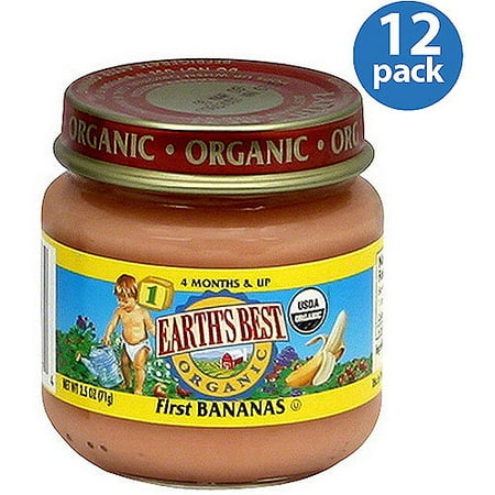 Earth's Best Stage 1 First Baby Food, 2.5 oz (Pack of 12)