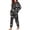 Black Bat Moon Spider Web, variant on Women Cozy Loungewear Set Breathable Long Sleeve Top Multi Pocket Jogger Pants Relaxed Night Clothing For Lounging At Home Gingerbread Man Snowman Christmas Holiday Theme