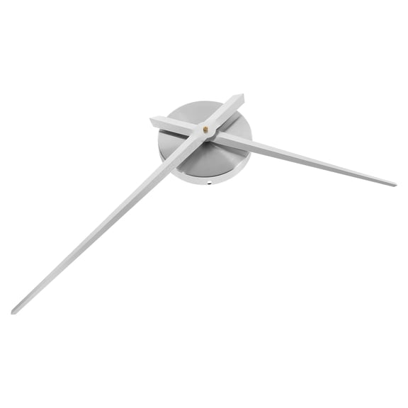 Clispeed 1Set Plated Silver DIY Wall Clock Movement Kit with Quiet Sweep Second and Metal Clock Hands for Easy Installation