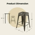 thumbnail image 2 of Gymax 24'' Set of 4 Tolix Style Barstool Counter Height Metal Bar Stool Stackable Chair Gun, 2 of 10
