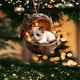 thumbnail image 5 of Adornos acrílicos para árbol de Navidad | Decoraciones navideñas 2D para el árbol | Juego de 6 colgantes irrompibles con cinta para decoración navideña de interiores y exteriores, 5 of 5