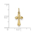 thumbnail image 3 of 14k Yellow Gold Polished D/C Small Cross Charm Pendant, 3 of 4