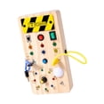 thumbnail image 3 of Tablero de luces LED ocupado, tablero ocupado, tablero sensorial de madera LED, tablero sensorial de madera, interruptor de botón para niños en edad Hugo Material del tablero ocupado, 3 of 7