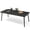 Black-82", variant on Crestlive Products 70" Outdoor Dining Table for 6 Grey Patio Table with Umbrella Hole Rectangle Table with Aluminum Frame and Wood-Like Tabletop for Lawn Backyard Garden Poolside