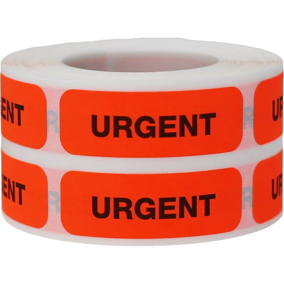 Urgent Blood Healthcare Labels | .5 x 1.5" Rectangle - 500 Pack