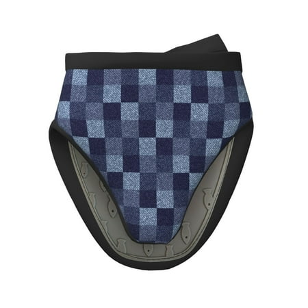 

Qekee Blue Gingham Buffalo Check Print Non-Slip Mini Oven Mitt Silicone Oven Mitts Heat Resistant Kitchen Mittens Pinch Mitts Cooking Mitts