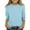 Blue, variant on TQWQT Girls 3/4 Sleeve Shirts Fall Sky Blue Shirts Size 10-12 Cute Girls Tops Trendy Kids Crew Neck T Shirts Basic Tween Girls Clothes 9-10 Years