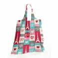 thumbnail image 2 of Paris Portable Fabric Shopping Tote, Coffee and Love Eiffel Tower in Squared Background Heart I Love You Words Romantic, Everyday Use Foldable and Study Grocery Market Bag, Multicolor, by Ambesonne, 2 of 4