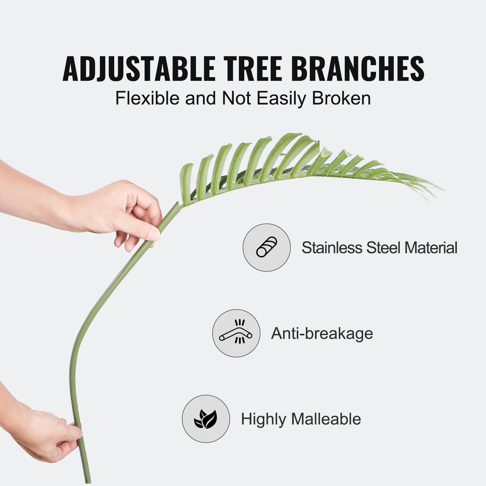 KFFKFF Artificial Palm Tree, 4 FT Tall Faux Plant, Durable PE Material & Stable Base, Low-Maintenance Decorative Plant, Realistic Green Fake Tree for Indoor and Outdoor Home, Office, or Warehouse Use