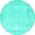 thumbnail image 1 of Ahgly Company Indoor Round Persian Turquoise Blue Traditional Area Rugs, 7' Round, 1 of 4