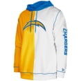 thumbnail image 2 of Men's New Era  Gold/White Los Angeles Chargers Third Down Split Raglan Pullover Hoodie, 2 of 3