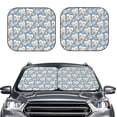 thumbnail image 6 of Lsque Funny Cute Healthy Teeth 2 PCS Windshield Sun Shade | CarFoldable Window Covers | Car Accessories Reflect UV for Universal Cars SUV Truck | Medium, 6 of 7