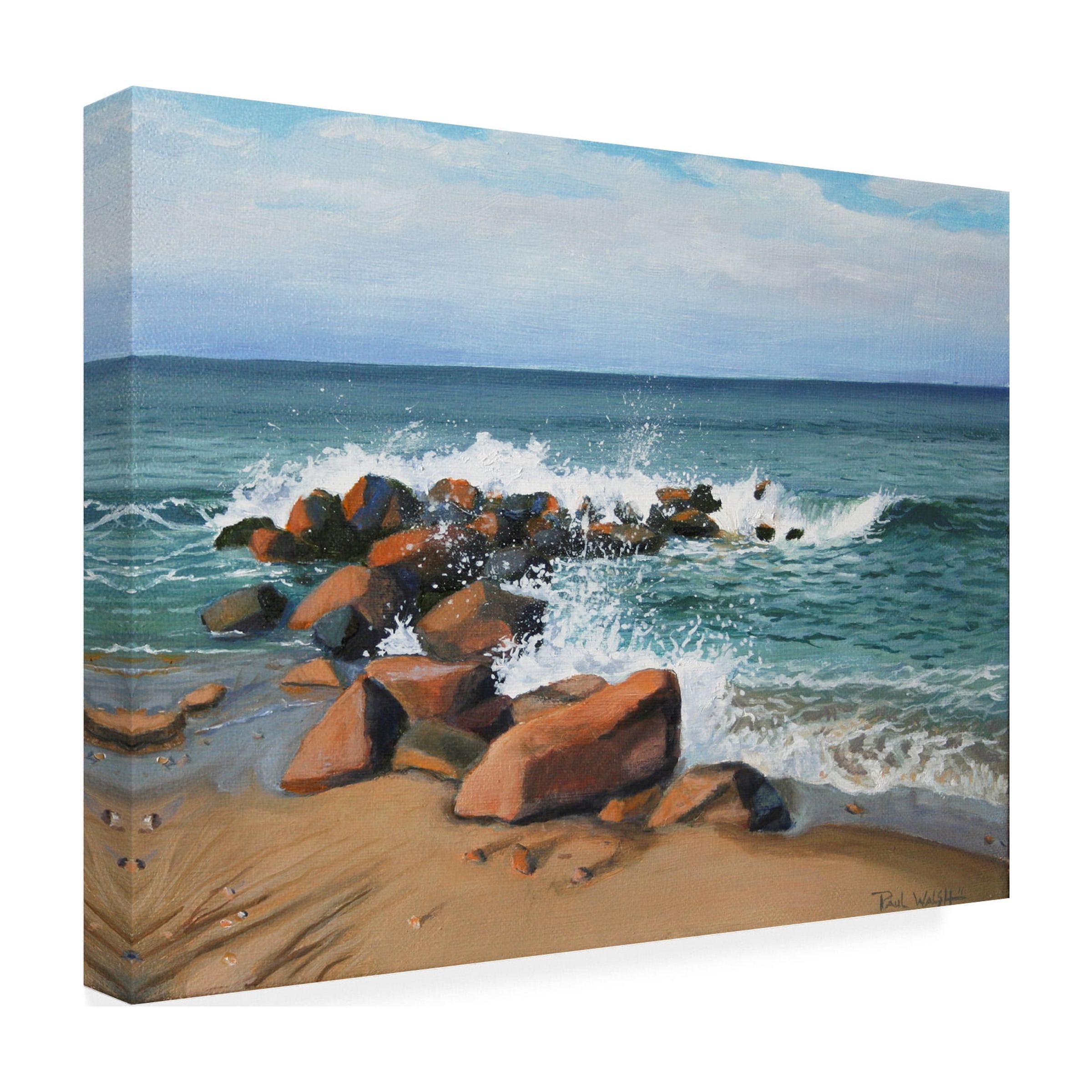 Trademark Fine Art 'Block Island Wave' Canvas Art by Paul Walsh