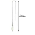 thumbnail image 2 of Oval Moonstone Sterling Silver Threader Drop Earrings, 2 of 7