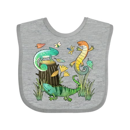 

Inktastic Cute Lizards Hanging out Gift Baby Boy or Baby Girl Bib