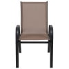 thumbnail image 6 of BizChair 5 Pack Brown Outdoor Stack Chair with Flex Comfort Material and Metal Frame, 6 of 15