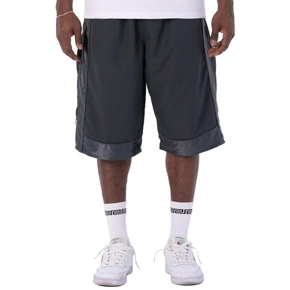 Pro Club Shorts de Basketball en Maille Épaisse pour Hommes, Charbon, Grand